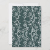 Elegantes grünes Skript Einladung zur Hochzeit (Rückseite)