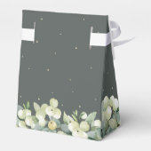 Elegantes grünes Snowberry+Eukalyptus-Brautparty Geschenkschachtel (Rückseite)