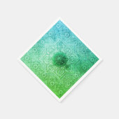 Elegantes, grünes Spitzen-Musterpapier Napkins Serviette (Ecke)