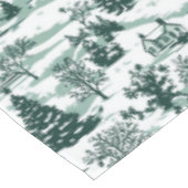 Elegantes Grünes Toile Land Weihnachten Tischdecke (Schrägansicht)