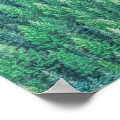 Elegantes Grünes Treiben | Poster (Ecke)