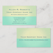 Elegantes grünes und gelbes Steigungs-Glühen Visitenkarte (Vorne/Hinten)