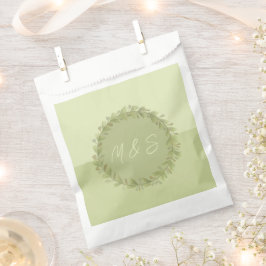 Elegantes grünes Watercolor Personalisiert Geschenktütchen