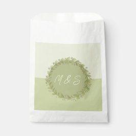 Elegantes grünes Watercolor Personalisiert Geschenktütchen