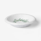 Elegantes grünes Winter Botanisches Kaminpapier Pappteller (Gewinkelt)