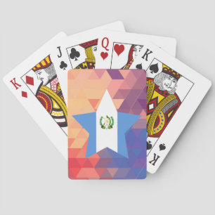 Elegantes Guatemala-Flaggenherz Spielkarten