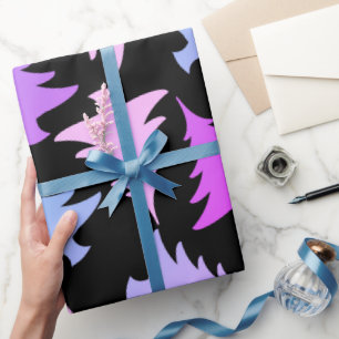 Elegantes, gürtelfarbenes Weihnachtsbaummuster Geschenkpapier