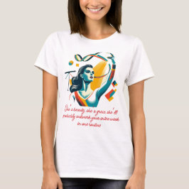 Elegantes Gymnast im Retro Art Museum T-Shirt