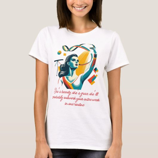 Elegantes Gymnast im Retro Art Museum T-Shirt (Vorderseite)