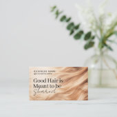 Elegantes Haar-Empfehlungs-QR-Code-Design Visitenkarte (Stehend Vorderseite)