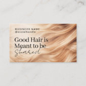 Elegantes Haar-Empfehlungs-QR-Code-Design Visitenkarte (Vorderseite)