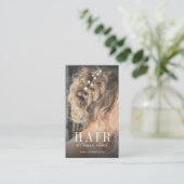 Elegantes Haar Stylist Cascading Hair Foto Visitenkarte (Stehend Vorderseite)
