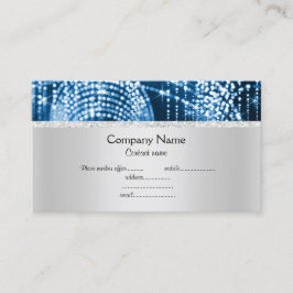 Elegantes Halbglanzgeschäft mit blauem Funkeln Visitenkarte