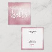 Elegantes hallo EventPlanner quadratische Visitenkarte (Vorne/Hinten)