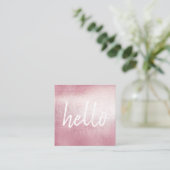 Elegantes hallo EventPlanner quadratische Visitenkarte (Stehend Vorderseite)