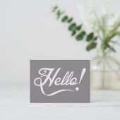 Elegantes hallo visitenkarte (Stehend Vorderseite)