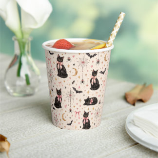 Elegantes Halloween-Chic Grusel-Saison Pappbecher
