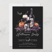 Elegantes Halloween-Cocktail-Party Einladung (Vorderseite)
