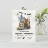 Elegantes Halloween Dinner Party Einladung (Stehend Vorderseite)