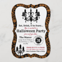 Elegantes Halloween-Einladung - Hasen-Eve-Party