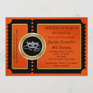 Elegantes Halloween-Masquerade-Party Einladung