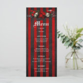 Elegantes Halloween-Menü Menükarte (Stehend Vorderseite)