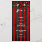 Elegantes Halloween-Menü Menükarte (Vorderseite)