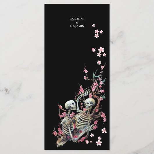 Elegantes Halloween-Menü Menükarte (Rückseite)