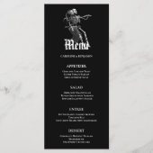 Elegantes Halloween-Menü Menükarte (Vorderseite)