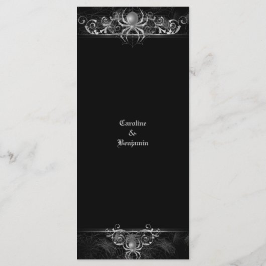 Elegantes Halloween-Menü Menükarte (Rückseite)