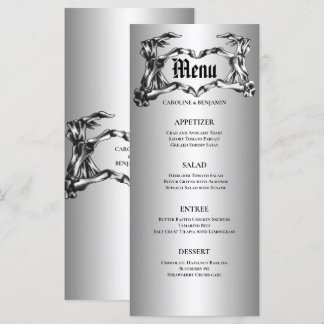 Elegantes Halloween-Menü Menükarte