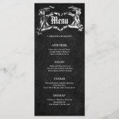 Elegantes Halloween-Menü Menükarte (Vorderseite)