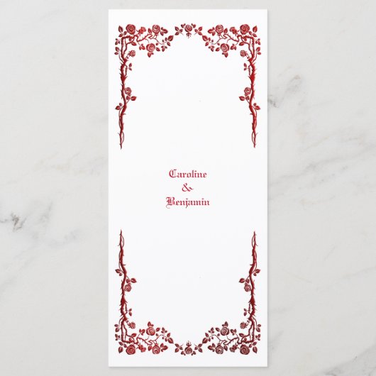 Elegantes Halloween-Menü Menükarte (Rückseite)