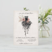 Elegantes Halloween-Party Dress Einladung (Stehend Vorderseite)