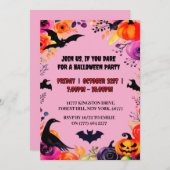 Elegantes Halloween-Party Einladung (Vorne/Hinten)