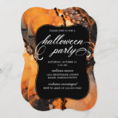 Elegantes Halloween-Party Einladung (Vorne/Hinten)