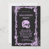 Elegantes Halloween-Party Einladung (Vorderseite)