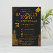 Elegantes Halloween-Party Einladung - Spooky Night (Stehend Vorderseite)
