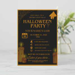 Elegantes Halloween-Party Einladung - Spooky Night