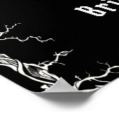 Elegantes Halloween Skeleton Brautparty Willkommen Poster (Ecke)