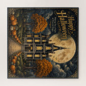 Elegantes Halloween-Spookschloss Puzzle (Horizontal)