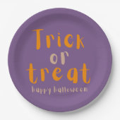 Elegantes Halloween Trick- oder TreatPaper Plate Pappteller (Vorderseite)