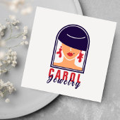 Elegantes, handgefertigtes Logo des Schmuckdesigne Quadratische Visitenkarte