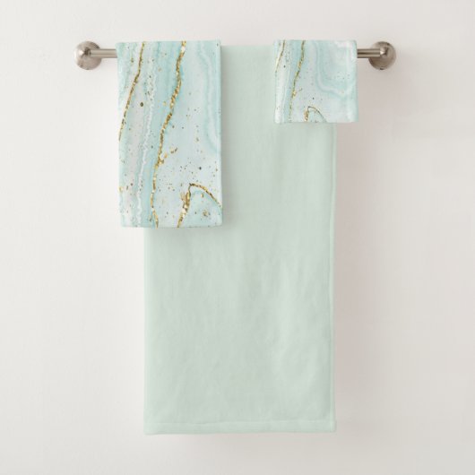 elegantes handgemaltes flüssiger Marmor-Design mit Badhandtuch Set (Insitu)