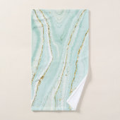 elegantes handgemaltes flüssiger Marmor-Design mit Badhandtuch Set (Handtuch)