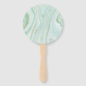 elegantes handgemaltes flüssiger Marmor-Design mit Fächer (Rückseite)