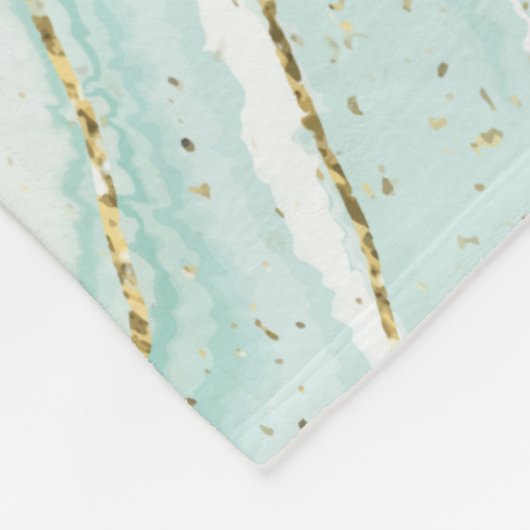 elegantes handgemaltes flüssiger Marmor-Design mit Fleecedecke (Ecke)