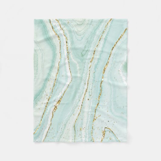 elegantes handgemaltes flüssiger Marmor-Design mit Fleecedecke (Vorderseite)