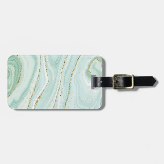 elegantes handgemaltes flüssiger Marmor-Design mit Gepäckanhänger (Vorderseite horizontal)