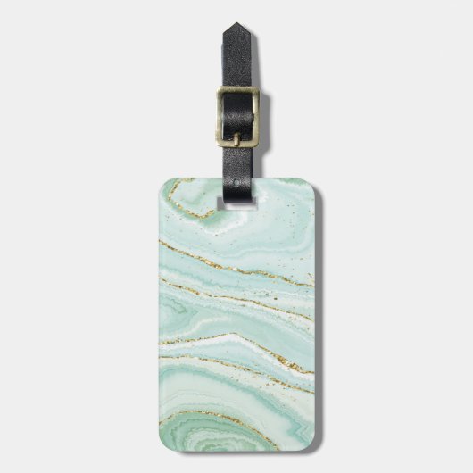 elegantes handgemaltes flüssiger Marmor-Design mit Gepäckanhänger (Vorderseite vertikal)